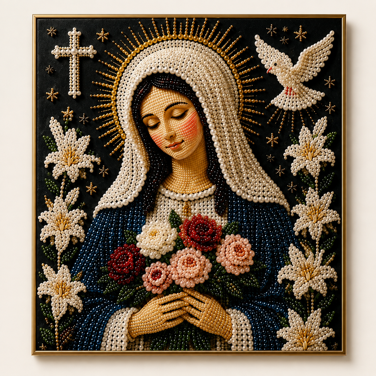 🎉🙏 Icon of the Virgin Mary with the Divine Pearl – A Peaceful, Reliable DIY Gift ✨