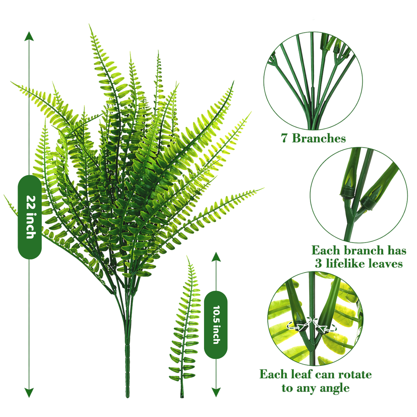 🔥 Last Day 50% OFF 🌱 UV-Resistant Lifelike Artificial Boston Fern