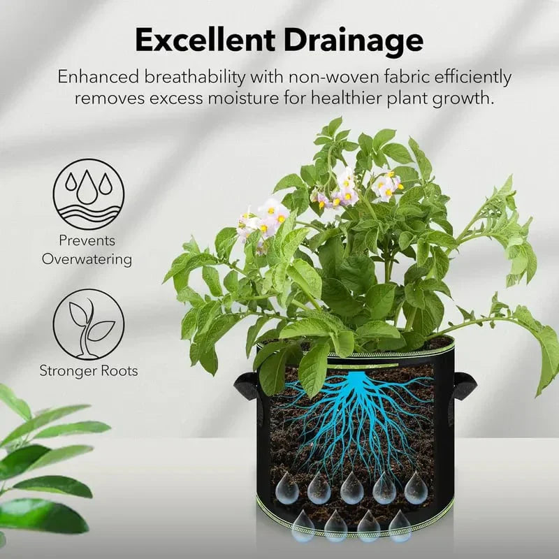 Grow bag with excellent drainage and airflow