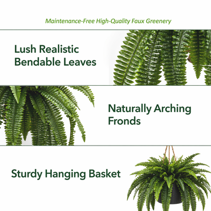 🔥 Last Day 50% OFF 🌱 UV-Resistant Lifelike Artificial Boston Fern