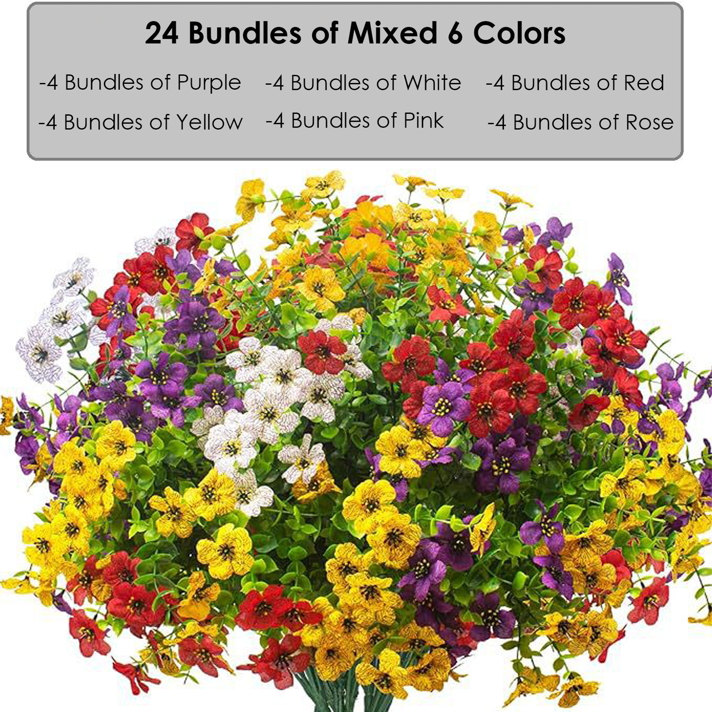 💥Only $3.98Last Day Promotion!🌺UV Resistant Colorful Artificial Flower