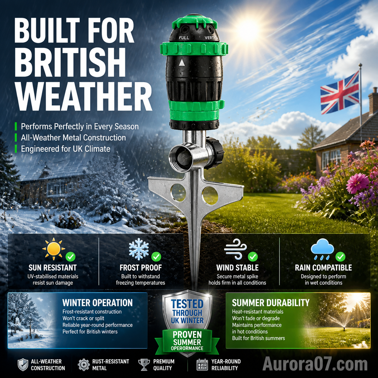 🎁 Hot Sale 49% OFF 🔥Stainless Steel Rotary Irrigation Tripod Telescopic Support Sprinkler