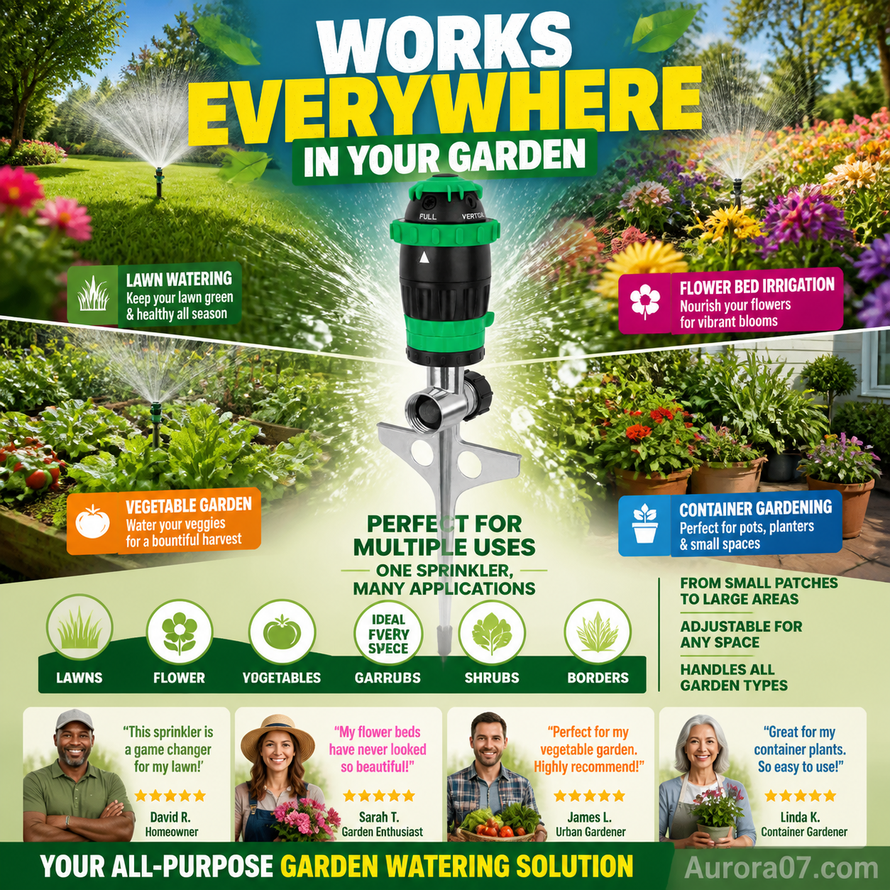 🎁 Hot Sale 49% OFF 🔥Stainless Steel Rotary Irrigation Tripod Telescopic Support Sprinkler