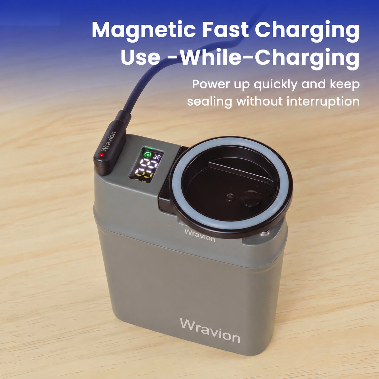 Wravion® VersaPump: Waterproof High-Power Vacuum Sealer with Aeration System