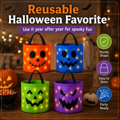 🎃 Wravion™ LED Halloween Candy Bucket
