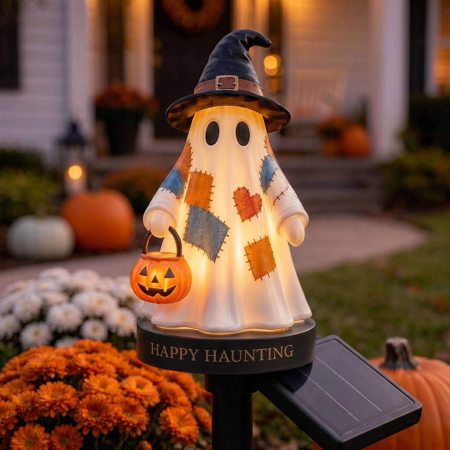 👻Personalized Solar Ghost Garden Stake Light – A Seasonal Glow for Your Garden