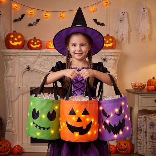 🎃 Wravion™ LED Halloween Candy Bucket
