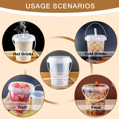 🥤 Large Reusable Plastic Cups with Lid & Straw – 3/5/10 Pack (33.81 oz)