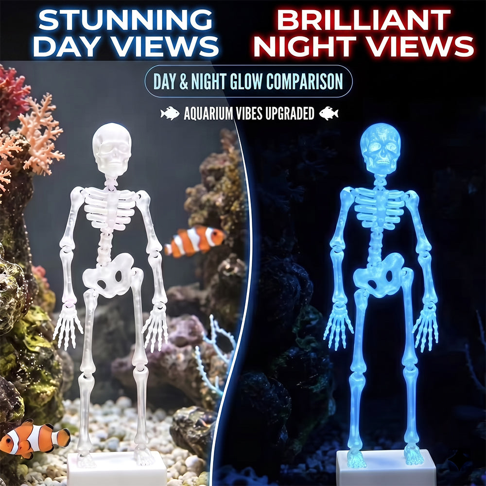 ☠️🫧Dancing Skeleton Bubble Aquarium Ornament