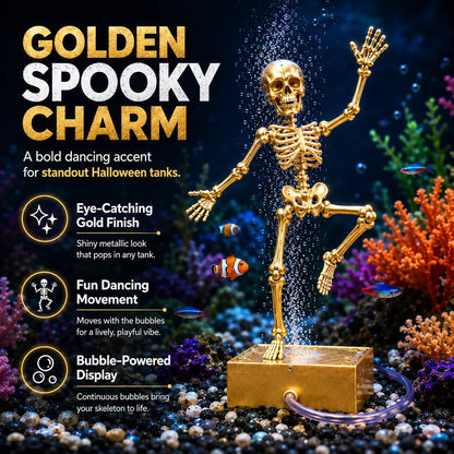 ☠️🫧Dancing Skeleton Bubble Aquarium Ornament