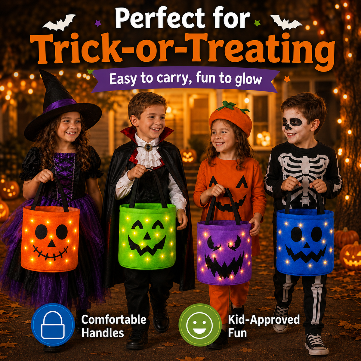 🎃 Wravion™ LED Halloween Candy Bucket