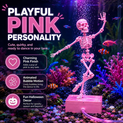 ☠️🫧Dancing Skeleton Bubble Aquarium Ornament