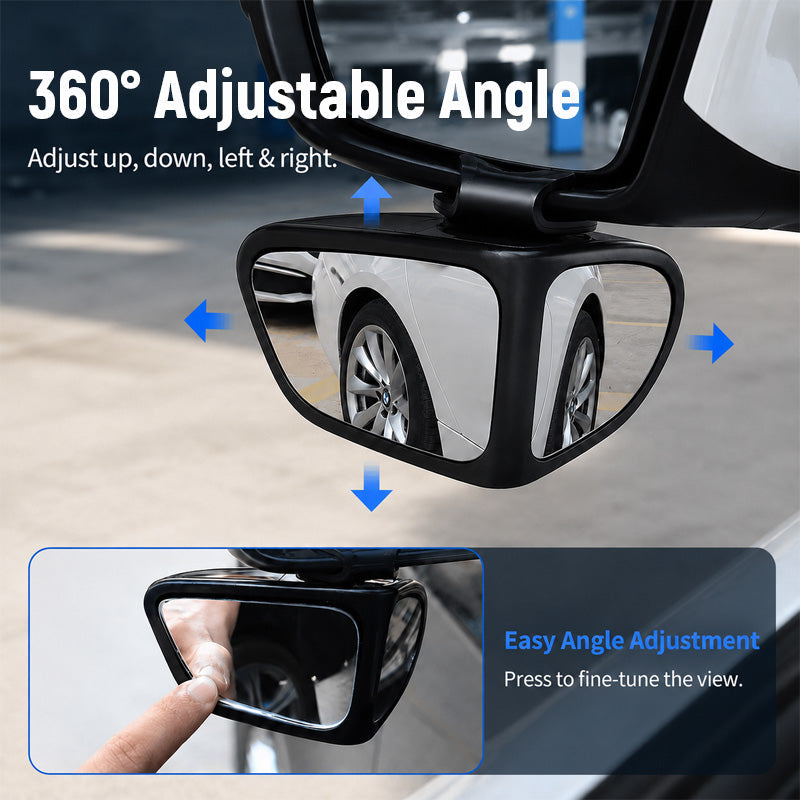 🚗 360° Blind Spot Wide-Angle Rearview Mirror