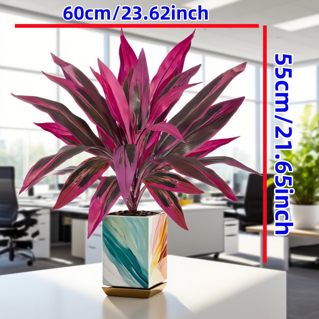 🏆Flash Sale⚡ 50K+ SOLD! Large Artificial Boston Fern & Dragon's Blood Tree Plants 🌼