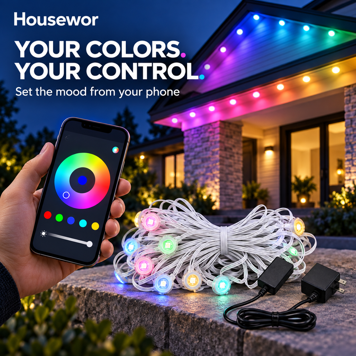 🎁Early Christmas Sale 50% OFF🔥Smart RGB Outdoor Lights Strings