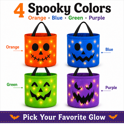 🎃 Wravion™ LED Halloween Candy Bucket