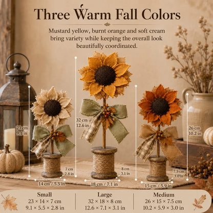 Cozy Fall Sunflower Collection – Handmade-Style Farmhouse Autumn Decor Set