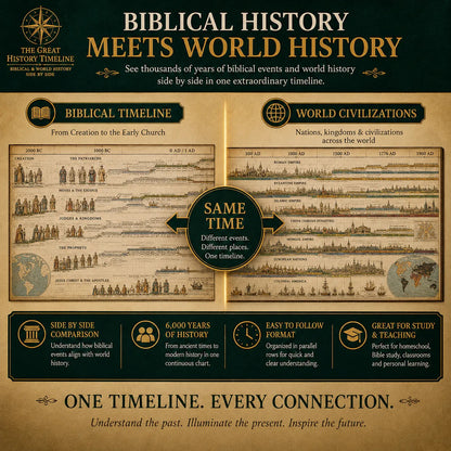 📜 SPECIAL OFFER | Synchronological History Chart – 6,000 Years of Biblical &amp; World Events in One Fold-Out Timeline