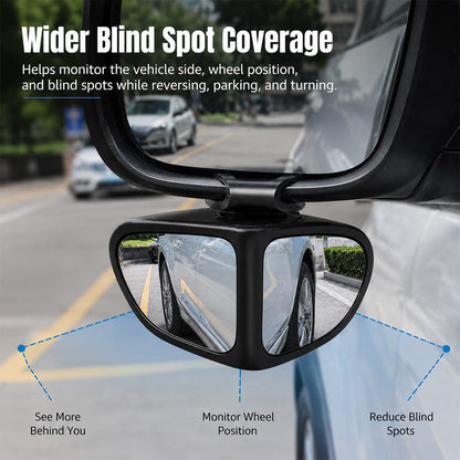 🚗 360° Blind Spot Wide-Angle Rearview Mirror