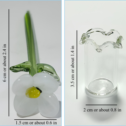 Mini Glass Flower Bouquet