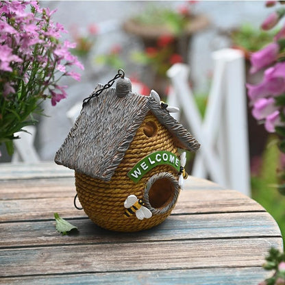 Welcome Home Hanging Birdhouse – Cozy Garden Decor