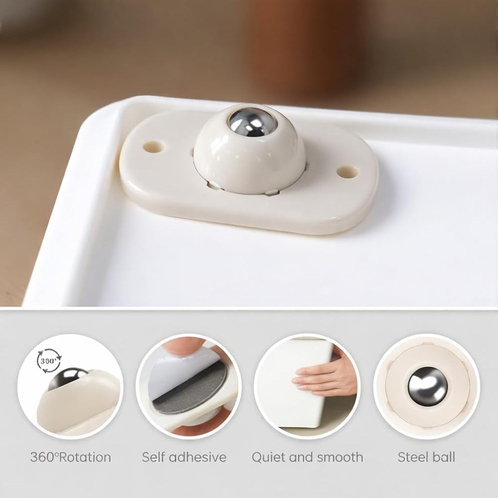 🔄 360 Degree Rotation Self Adhesive Mini Caster Wheels