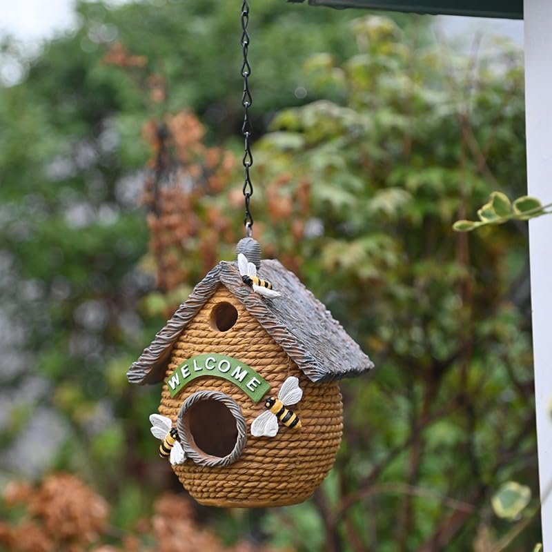 Welcome Home Hanging Birdhouse – Cozy Garden Decor