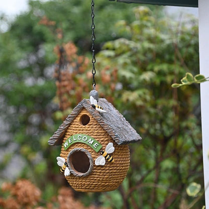 Welcome Home Hanging Birdhouse – Cozy Garden Decor