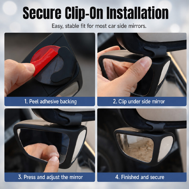 🚗 360° Blind Spot Wide-Angle Rearview Mirror