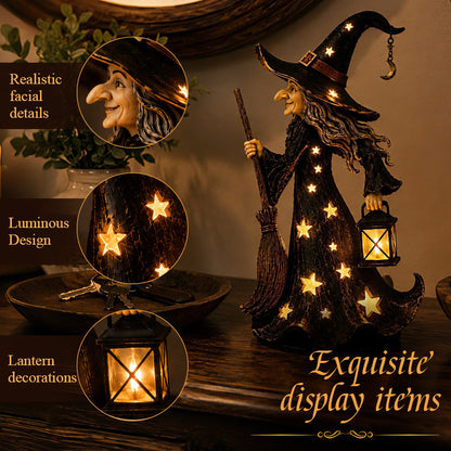 🌙 Magische Starlight Heksen Nachtlamp | Sfeervolle Herfst & Halloween Decoratie