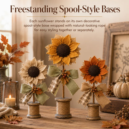 Cozy Fall Sunflower Collection – Handmade-Style Farmhouse Autumn Decor Set