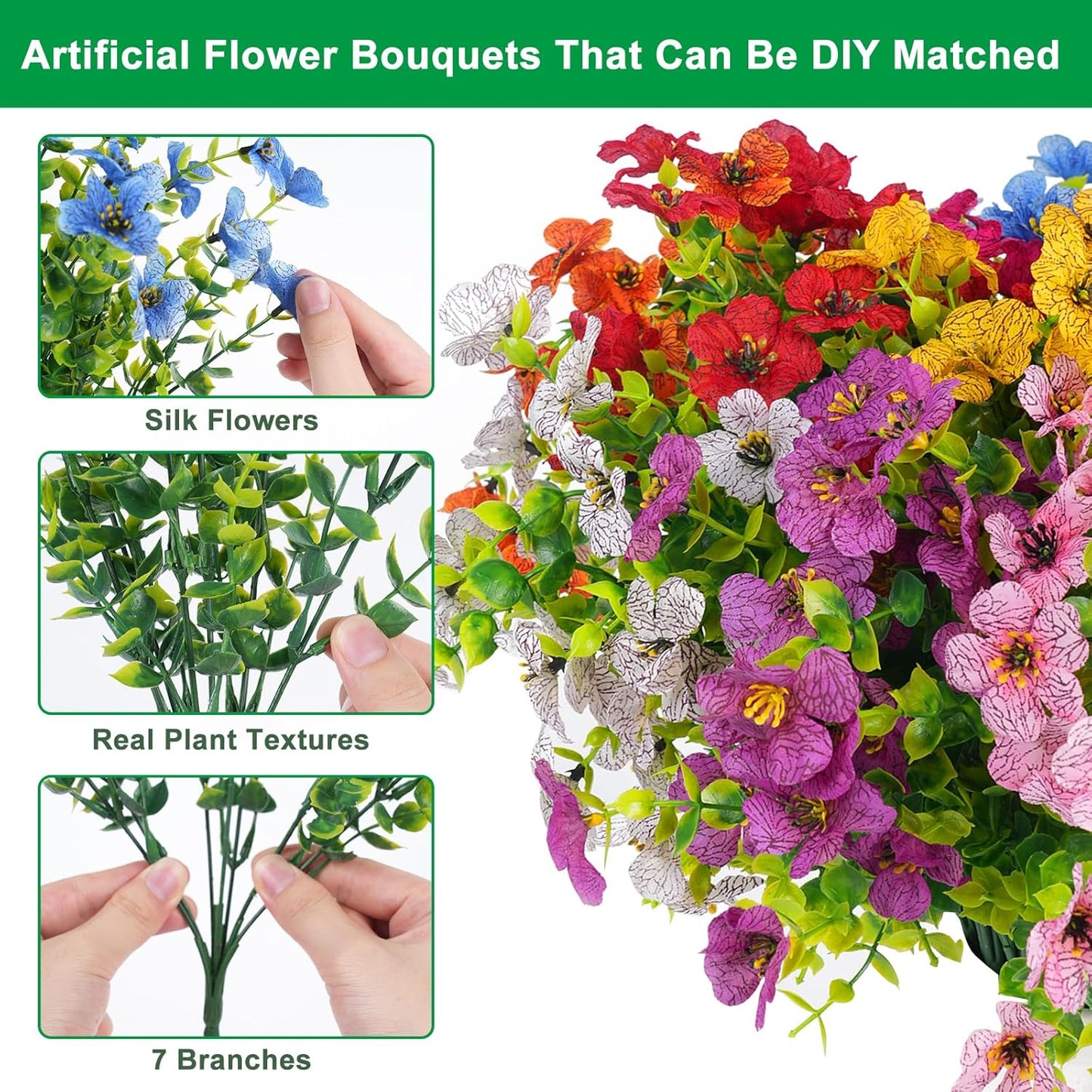 💥Only $3.98Last Day Promotion!🌺UV Resistant Colorful Artificial Flower