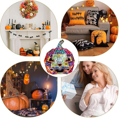 🔥Iridescent Pumpkin Light | Prism-Effect Pumpkin Art Sculpture Night Light | Colorful LED Halloween Party Decor
