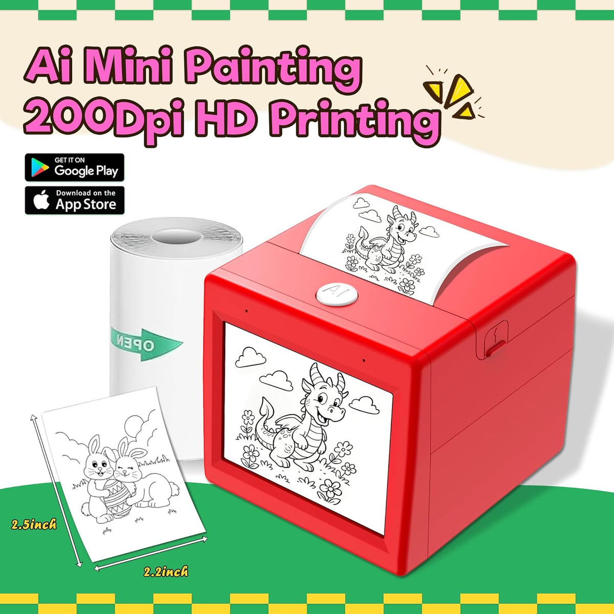 Smart AI Voice Sticker Printer for Kids