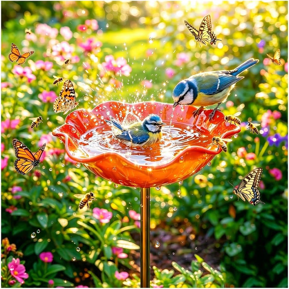 Pollinator-friendly water station for bees and butterflies