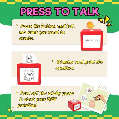 Smart AI Voice Sticker Printer for Kids