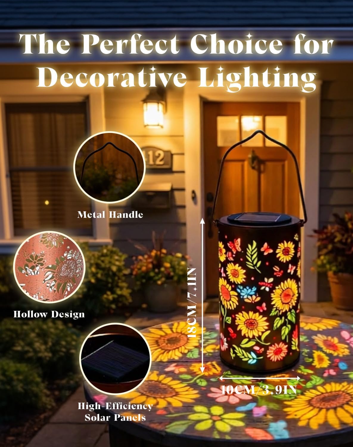 💖🎁2026 Mother's Day Gifts 49% Off-Glowing Colorful Sunflower Solar Garden Lantern