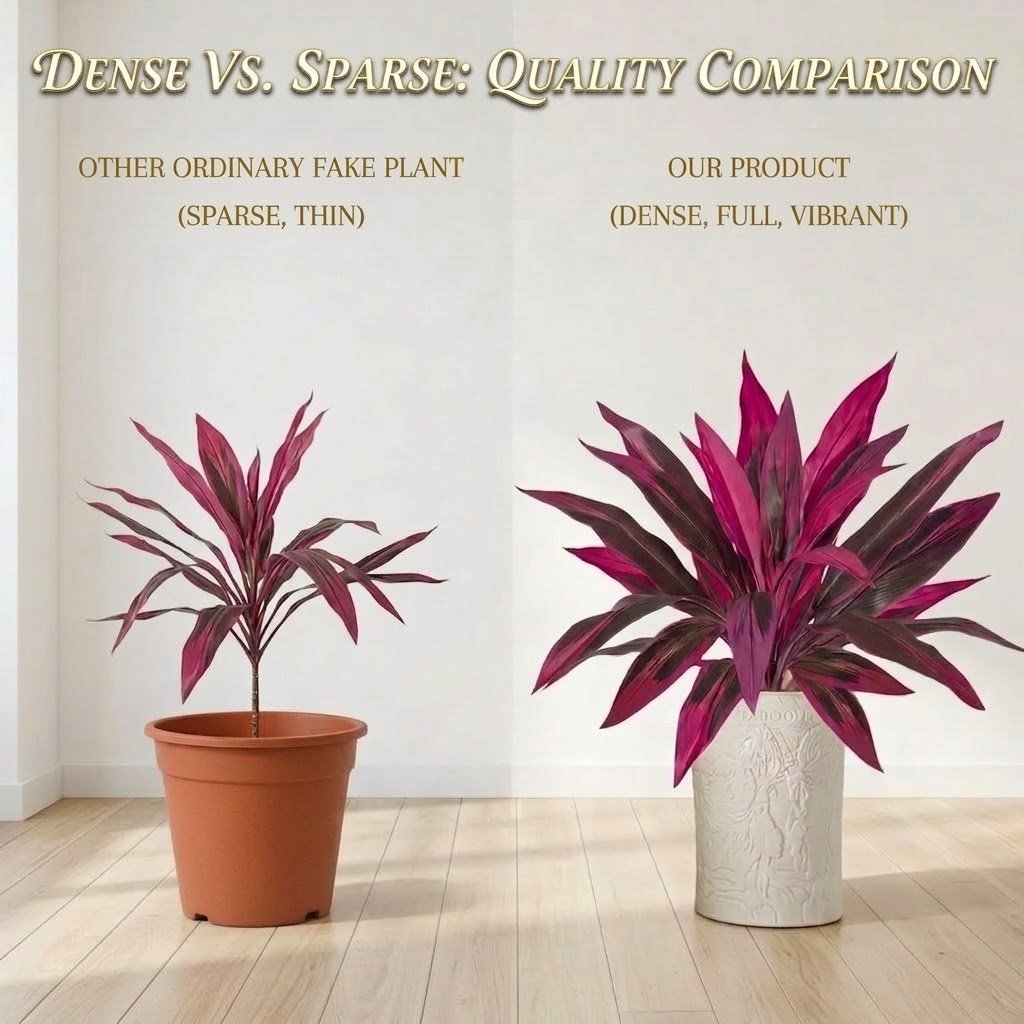 🏆Flash Sale⚡ 50K+ SOLD! Large Artificial Boston Fern & Dragon's Blood Tree Plants 🌼