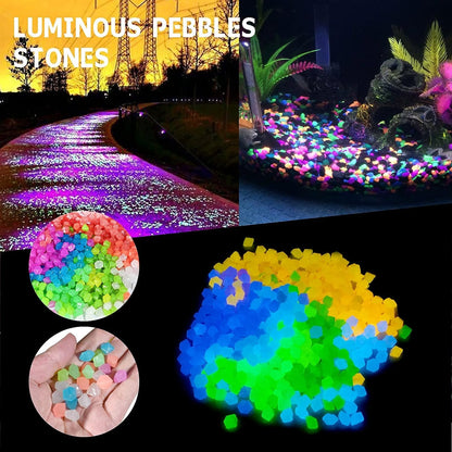 🌈 Glow-in-the-Dark Pebbles- Garden & Aquarium Decor-wsm