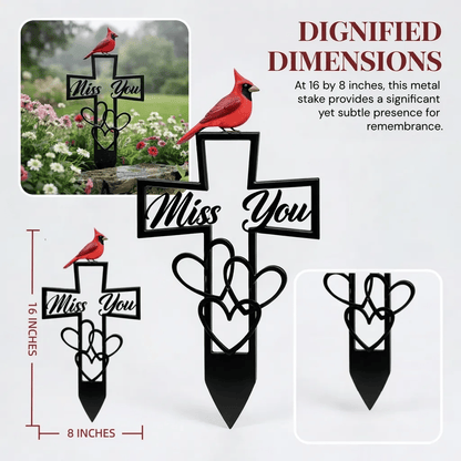 🐦LAST DAY 49% OFF -💖Metal Cemetery Memorial Plaque for Remembrance✝️