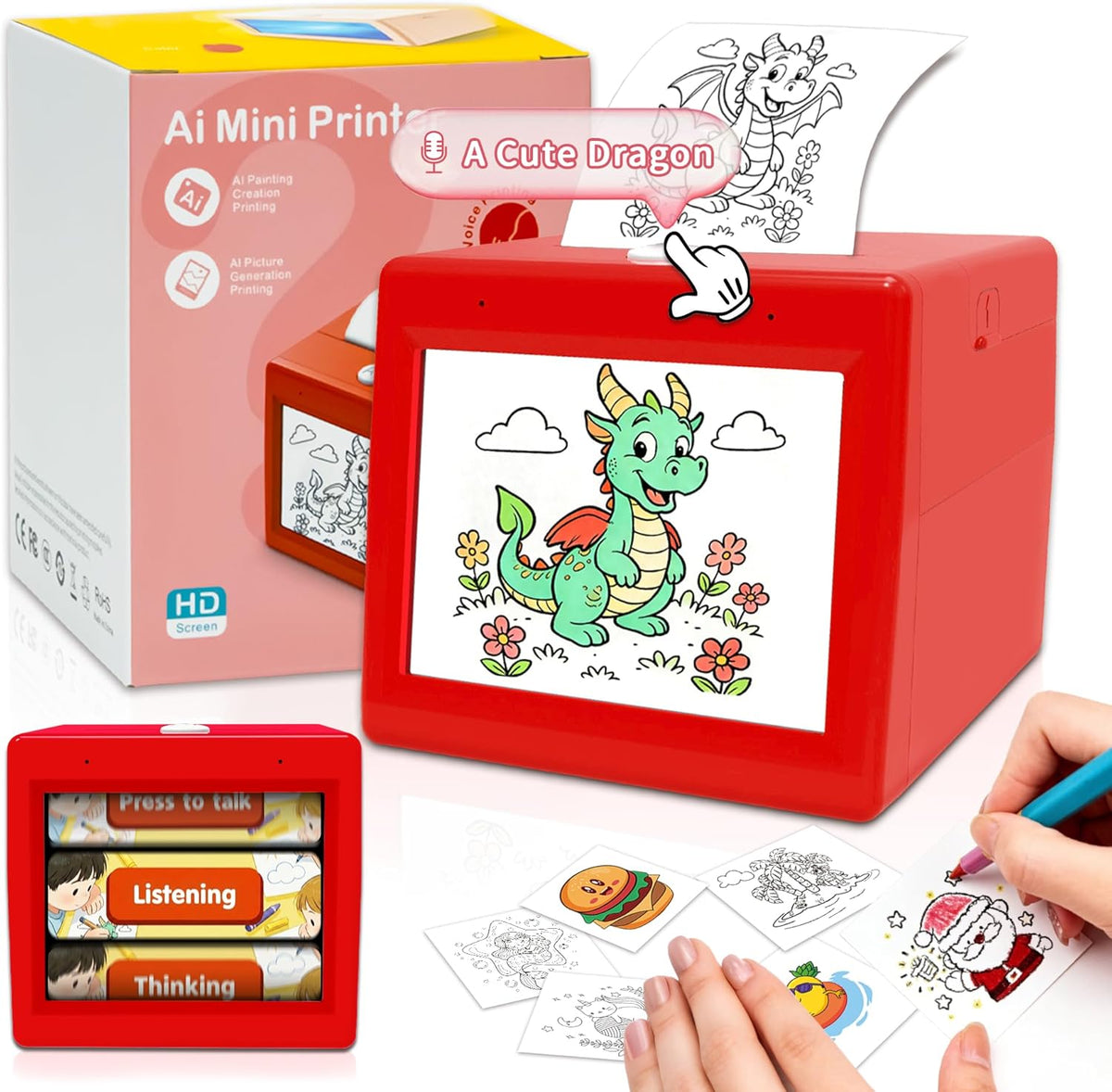 Smart AI Voice Sticker Printer for Kids