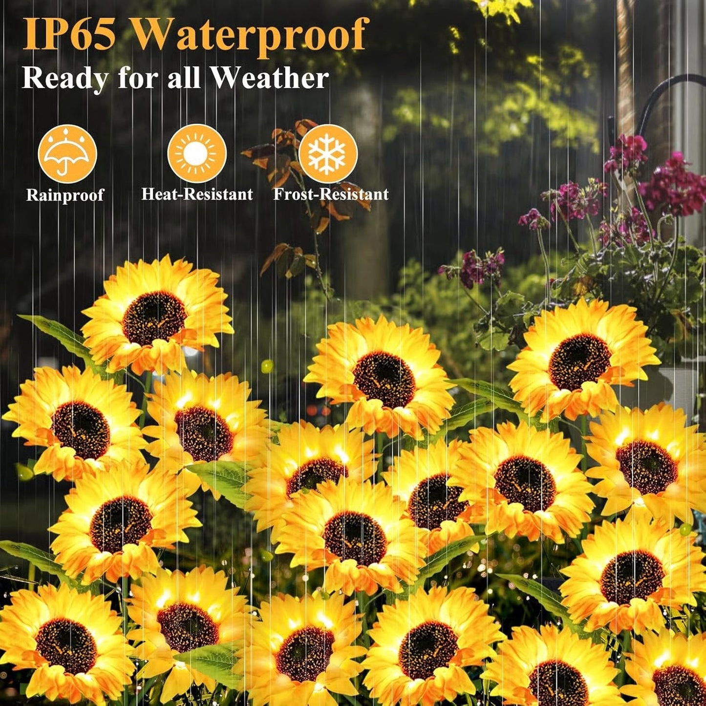 🌻Sunflower Solar Powered Lights for Garden（2PCS)