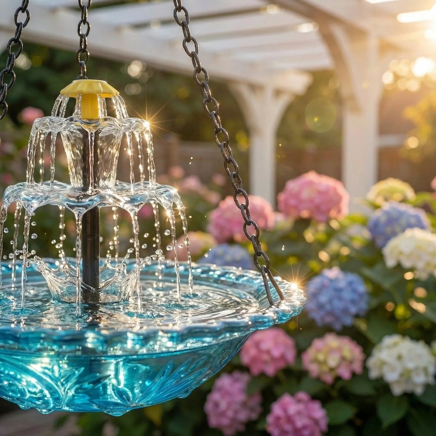 🌸Spring Promotion--Solar Powered Hanging Bird Bath Fountain