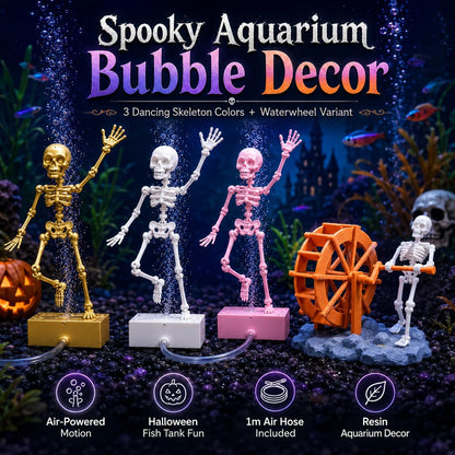 ☠️🫧Dancing Skeleton Bubble Aquarium Ornament