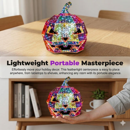 🔥Iridescent Pumpkin Light | Prism-Effect Pumpkin Art Sculpture Night Light | Colorful LED Halloween Party Decor