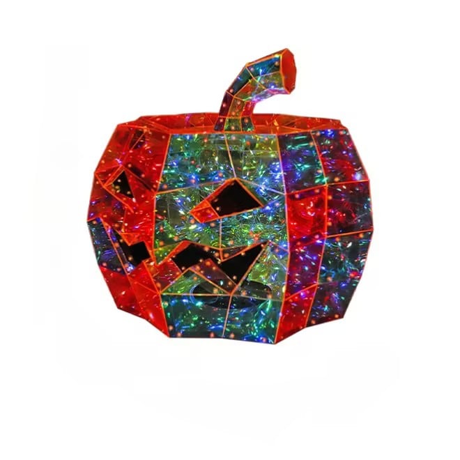 🔥Iridescent Pumpkin Light | Prism-Effect Pumpkin Art Sculpture Night Light | Colorful LED Halloween Party Decor