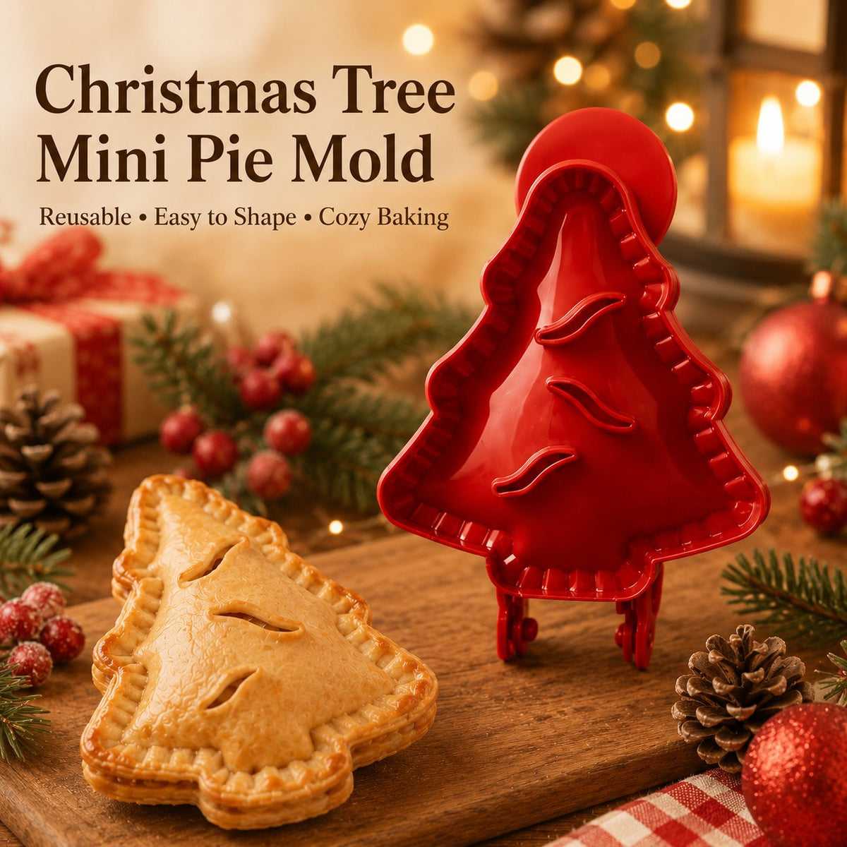 🔥 Make Adorable Holiday Pies Fast – Christmas Mini Pie Mold Set 🎄🥧