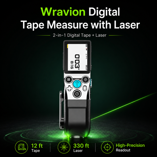 Wravion Digital Tape Measure with Laser
