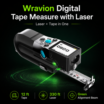 Wravion Digital Tape Measure with Laser