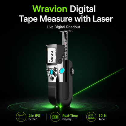 Wravion Digital Tape Measure with Laser
